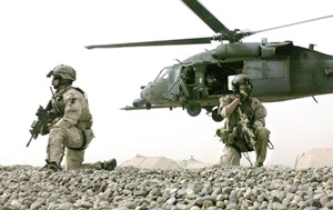 Helicopter bound special operations unit