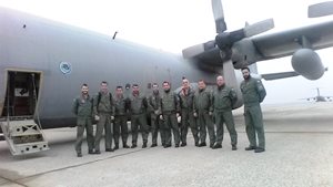 The crew after arriving at Andrews AFB
