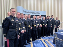 Adm. Muñoz-Delgado with the Spanish officers present in the event