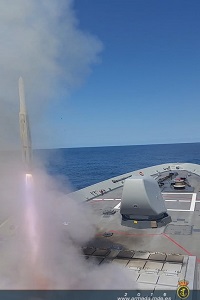 Another view of the missile launch