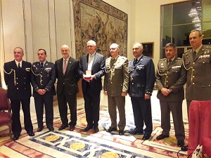 Mr. Townsend surrounded by the Spanish Ambassador and Attachés during the recognition
