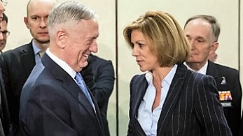 Spanish Minister of Defense Greets United States Secretary of Defense