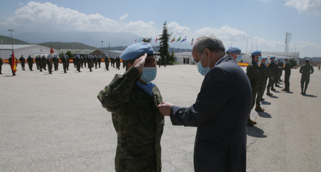 Los cascos azules españoles desplegados en Líbano reciben la medalla de UNIFIL