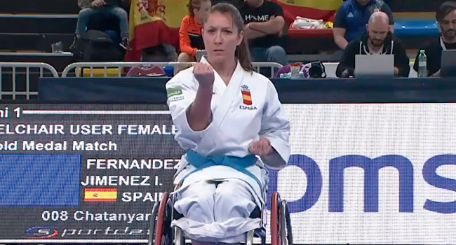La soldado Isabel Fernández Jiménez, de nuevo campeona del mundo de para-kárate