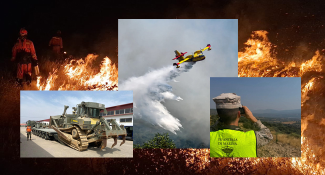 Nuestras FAS, en primera línea contra el fuego