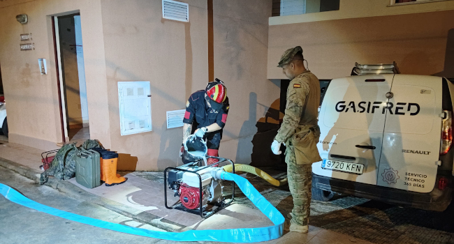 Las Fuerzas Armadas, ayudando en Ibiza