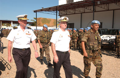 EL ALMIRANTE JEFE DEL ESTADO MAYOR DE LA ARMADA VISITÓ A LA FUERZA DE INFANTERÍA DE MARINA DESPLEGADA EN HAITÍ