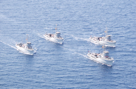 Dragaminas de la segunda escuadrilla