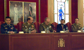 El director general de Política de Defensa, preside la clausura del primer curso de desminado humanitario, desarrollado en el centro internacional de desminado (CIS) de la academia de ingenieros de Hoyo de Manzanares, Madrid