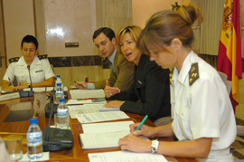 La  subsecretaria de Defensa, Soledad López Fernández, presidió esta mañana  la reunión del Observatorio de la Mujer en las Fuerzas Armadas.