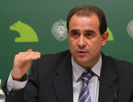 Francisco Pardo Piqueras,secretario de Estado de la Defensa, en los cursos de verano de El Escorial