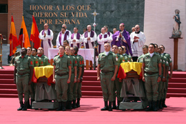 Funeral en Madrid por soldados fallecidos en Líbano