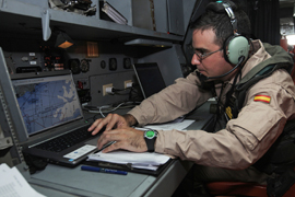 P-3 Orión del Ejército del Aire patrulla en las costas de Somalia