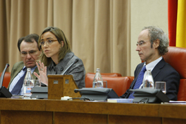 Carme Chacón en la comisión de Defensa del Congreso