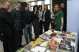 La ministra de Defensa Carme Chacón hoy en el Círculo de Bellas Artes