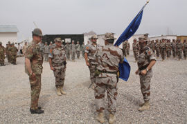 Relevo de los equipos de formaci&oacute;n espa&ntilde;oles del Ej&eacute;rcito Afgano en Camp Stone, Herat, Afganist&aacute;n