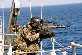 El ejercicio multinacional de seguridad marítima en el Mediterráneo 'Seaborder '09' se desarrolla en aguas del golfo de Cá...