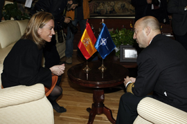 Visita al Ministerio de Defensa del comandante supremo de las Fuerzas Aliadas en Europa