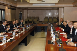 Reunión de las delegaciones de España e Israel
