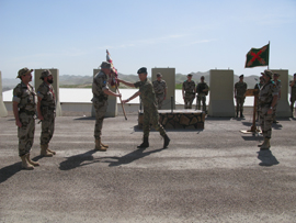 Relevo de tropas en la base de Qala i Naw (Afganistán)
