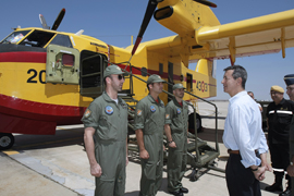 Presentación del dispositivo contra incendios forestales de la UME
