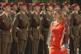 La ministra de Defensa, Carme Chacón, inaugura el nuevo curso en la Academia General Militar de Zaragoza
