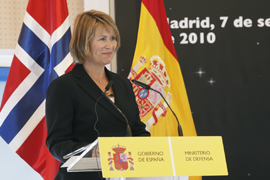 Visita oficial de la ministra de Defensa de Noruega, Grete Faremo