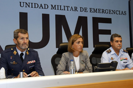 Videoconferencia con los batallones de la UME