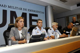 Videoconferencia con los batallones de la UME
