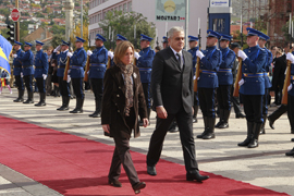 Relevo en la Base 'Camp Butmir' de Sarajevo.