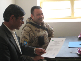 Inauguración de una escuela financiada por España en Afganistán