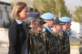 Visita de la ministra de Defensa, Carme Chacón, a las tropas destacadas en el Líbano