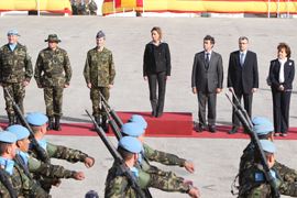 Visita de la ministra de Defensa, Carme Chacón, a las tropas destacadas en el Líbano