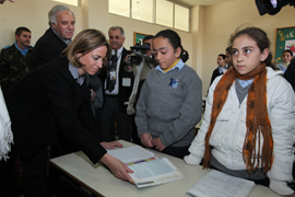 Visita de la ministra de Defensa, Carme Chacón, a las tropas destacadas en el Líbano