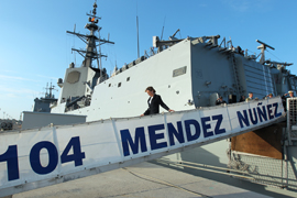 La fragata ‘Méndez Núñez’, rumbo a Libia para cumplir el embargo