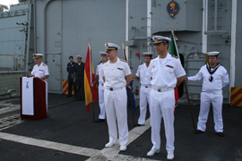 El contralmirante Garat cede el mando de EUNAVFOR al comodoro Correia