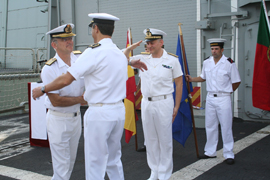 El contralmirante Garat cede el mando de EUNAVFOR al comodoro Correia