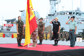 DIFAS. Inauguración de la exposición de material militar en el puerto de Málaga