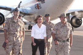 La ministra de Defensa destaca el valor de nuestros militares en Afganistán