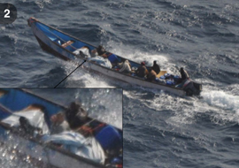 El buque 'Galicia' libera a una rehén francesa y detiene a siete piratas