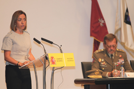 Visita de la ministra de Defensa, Carme Chacón a la Academia Básica de Suboficiales del E.T.