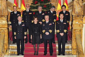 La ministra de Defensa en el Cuartel General de la Armada