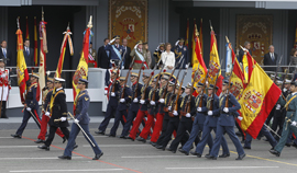 Los Reyes presiden en Madrid el acto central del Día de la Fiesta Nacional