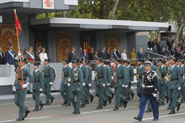 Los Reyes presiden en Madrid el acto central del Día de la Fiesta Nacional