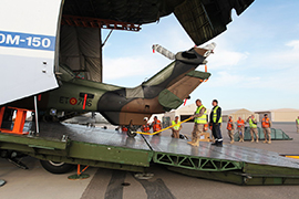 Llegada de los helicópteros ´Tigre`a Afganistán