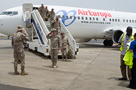 Llegada de tropas españolas a Malí