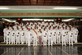 Entrega de Reales Despachos a los nuevos oficiales de la Armada