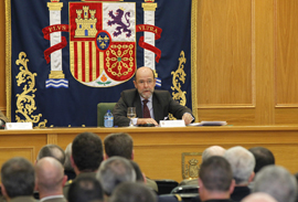 El SEDEF, Pedro Argüelles, inaugura la Jornada de Gestión de Programas, en el Centro de Estudios Superiores de la Defensa (CESEDEN), en Madrid