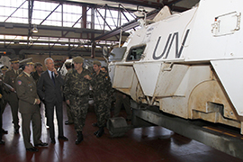 El ministro de Defensa, Pedro Morenés, ha visitado hoy el Parque y Centro de Mantenimiento de Sistemas Acorazados nº 1 (PCMASA 1)
