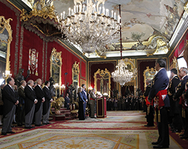 El Rey preside la Pascua Militar en el Palacio Real